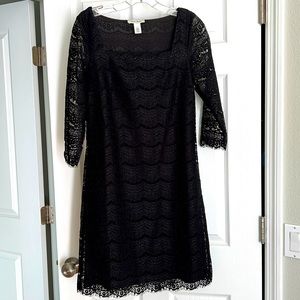 Black Lace 3/4 length sleeve dress by White House Black Market